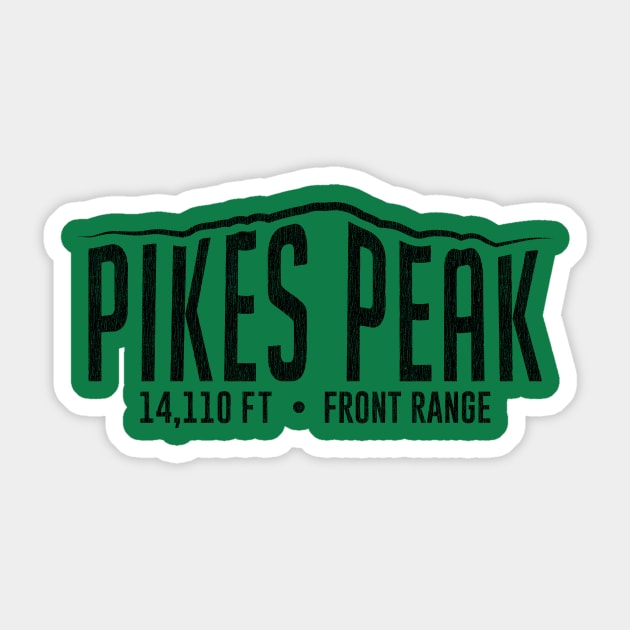 Pike's Peak - Colorado 14er Sticker by zealology